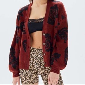 Urban Outfitters Frances Slouchy Floral Cardigan